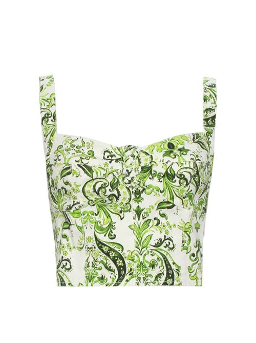 TOP CORTO STAMPATO VERDE-BIANCO Liu Jo | WA5474T1816.M9530